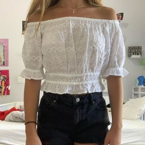 Off-the-Shoulders White Top